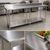 Thumbnail image #3 for BK Resources 84-Inch x 24-Inch Stainless Steel Work Table with 5-Inch Riser and Undershelf