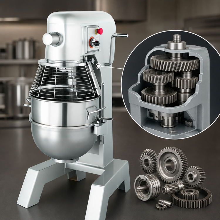 Product image #3 for BakeMax 40 Qt Countertop Heavy-Duty Planetary Mixer, 3-Speed, 220V, 1.5 HP