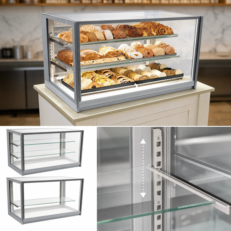 Two Adjustable Glass Shelves