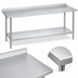 Thumbnail image #3 for Duke 108-Inch x 24-Inch Underbar Work Table with 1-1/8-Inch Straight Riser and Galvanized Undershelf