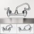 Thumbnail image #3 for Fisher Wall-Mount Brass Faucet with 6-Inch Swing Spout and 8-Inch Adjustable Centers