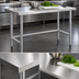 Thumbnail image #3 for 48 Inch x 30 Inch x 34 Inch Open Base Stainless Steel Work Table
