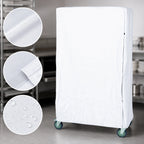 Thumbnail image #3 for Quantum CC243674WNV Wire Cart Cover, 400 Denier White Nylon, Velcro Flap, 24 x 36 x 74 Inches