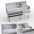 Thumbnail image #4 for Krowne Royal Series 48-Inch Underbar Ice Bin/Cocktail Station with Left Ice Bin and Blender Station