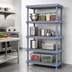 Thumbnail image #3 for Millenia 5-Shelf Polymer Stationary Starter Shelving Unit, 72 x 24 x 74 Inches, Gray