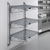 Thumbnail image #3 for Quantum Wall-Mounted Cantilever Starter Shelving Unit with 3 Wire Shelves, Gray Epoxy Antimicrobial Finish