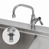 Thumbnail image #3 for Single-Hole Deck-Mount Manual Faucet with 8-Inch Swing Spout and Lever Handle