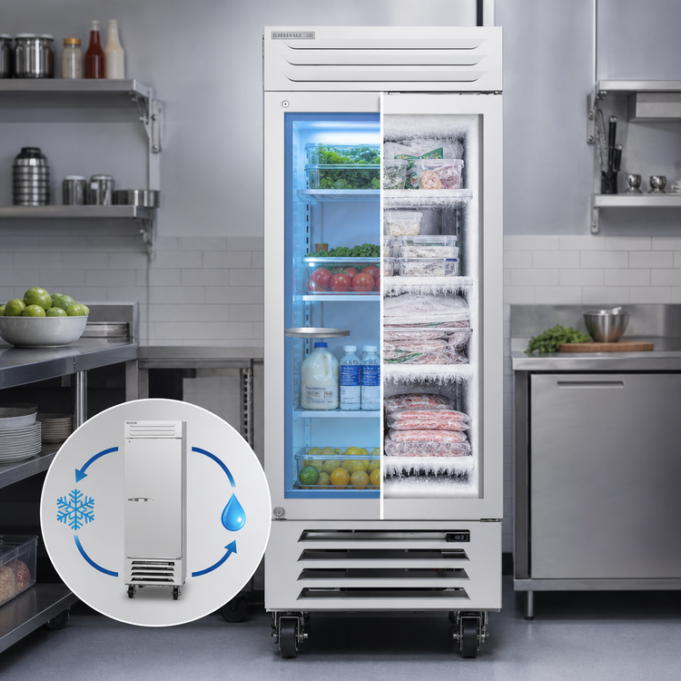Product image #4 for Beverage-Air Cross Temp 1-Section Convertible Reach-In Refrigerator/Freezer, Top-Mounted Self-Contained, 23.1 Cu. Ft.