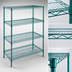 Thumbnail image #3 for EagleGard 4-Tier Stationary Starter Wire Shelving Unit, 60W x 18D x 63H, Blue-Green Hybrid Epoxy Finish