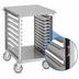 Thumbnail image #3 for 25-1/2 Inch Wide Mobile Stainless Steel Equipment Stand with Wing Table and 15 Sheet Pan Slides
