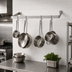 Thumbnail image #3 for John Boos Wall-Mount Single-Bar Stainless Steel Pot Rack with 10 Double Hooks