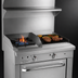 Thumbnail image #3 for Southbend Platinum 36-Inch Heavy Duty Gas Range with 2 Open Burners, 24-Inch Charbroiler and Cabinet Base