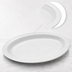 Thumbnail image #3 for Birkhall 20-Inch x 13-3/4-Inch White Oval Rolled Edge Porcelain Platter