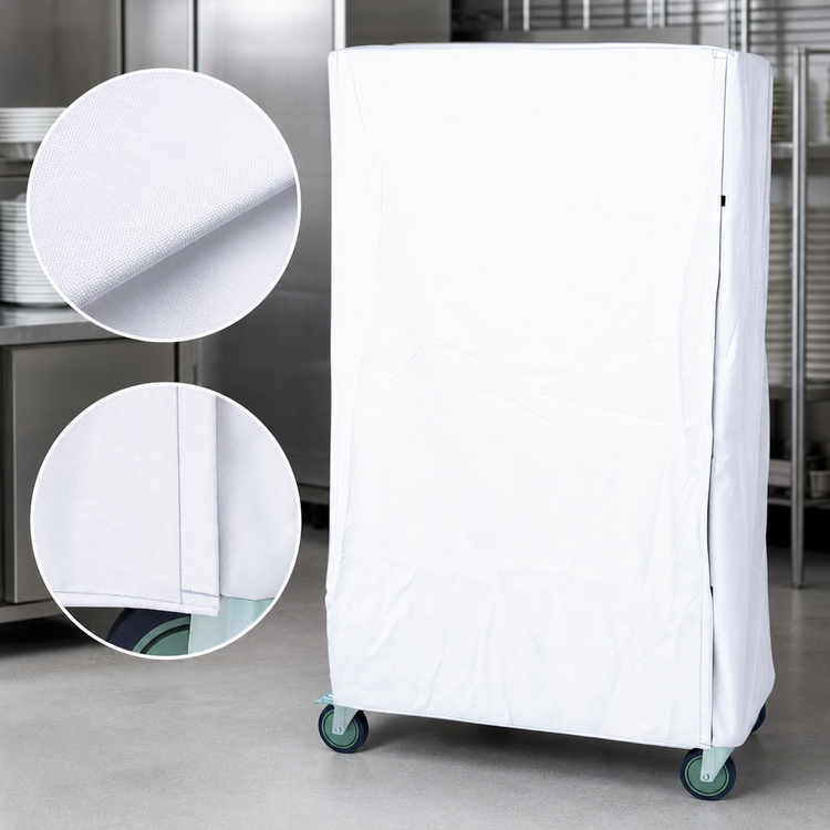 Product image #3 for Quantum 24"D x 48"W x 63"H Wire Cart Cover with Velcro Flap