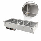 Thumbnail image #3 for Vollrath 3640670HD Four-Well Drop-In Hot Food Well, Insulated 12 x 20-Inch Pans, Thermostatic Controls, Wet Operation, Manifold Drain