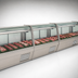 Thumbnail image #3 for Howard-McCray 50-Inch Remote Curved Glass Red Meat Service Case, Stainless Steel, LED Lighting