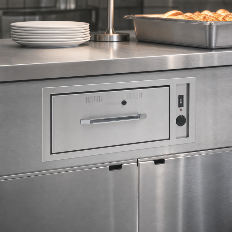 Product image #3 for RedHots Built-In Narrow Drawer Warmer, 1 Drawer, 120V