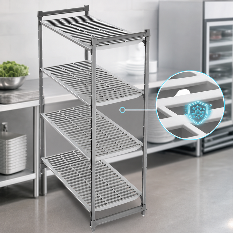 Product image #3 for Cambro Camshelving Basics Plus 4-Shelf Vented Stationary Starter Unit, 18 x 60 x 84 Inches