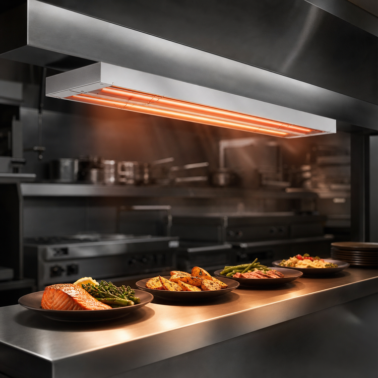 Product image #3 for Hatco Glo-Ray 42-Inch Double-Rod Infrared Strip Heater, 1.35 kW, Unlighted, Aluminum