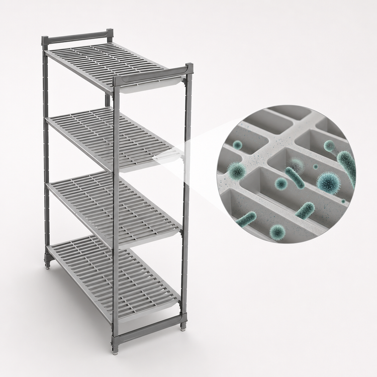 Product image #3 for Camshelving Basics Plus 21 x 30 x 64 Inch 4-Shelf Stationary Starter Unit, Vented, Brushed Graphite