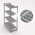 Thumbnail image #3 for Camshelving Basics Plus 21 x 30 x 64 Inch 4-Shelf Stationary Starter Unit, Vented, Brushed Graphite