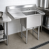 Thumbnail image #3 for Advance Tabco Fabricated 1-Compartment Sink with 24-Inch Left Drainboard, 18 x 18 x 14-Inch Bowl, 304 Stainless Steel