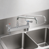Thumbnail image #3 for BK Resources OptiFlow Lead-Free Heavy Duty Deck Mount Solid Body Faucet with 12-Inch Swing Spout, 8-Inch Centers