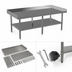 Thumbnail image #3 for Mixrite Stainless Steel Open Base Equipment Stand with Adjustable Undershelf, 30-1/4 Inch W x 36 Inch D x 25-3/4 Inch H