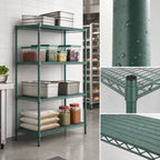 Thumbnail image #4 for Metro Super Erecta N466K3 Stationary Green Epoxy-Coated Wire Shelving Starter Unit, 60W x 21D x 63H, 4 Shelves, Microban