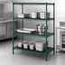 Thumbnail image #4 for Metro Super Erecta Metroseal 3 Green Epoxy-Coated Wire Starter Shelving Unit, 42W x 21D x 63H