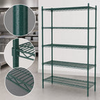 Thumbnail image #4 for Metro Super Erecta 5N427K3 Stationary Starter Wire Shelving Unit, 30"W x 21"D x 74"H, 5 Shelves, Green Epoxy-Coated