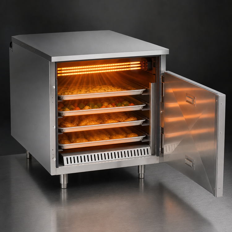 Product image #3 for FWE Handy Line Countertop Heated Holding Cabinet, Radiant Heat, 4 Pan Capacity, 120V