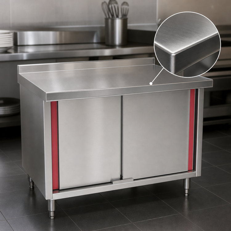 Product image #3 for Spec-Master Marine Series Enclosed Work Table with Cabinet Base and Sliding Doors, 48 x 30 Inches