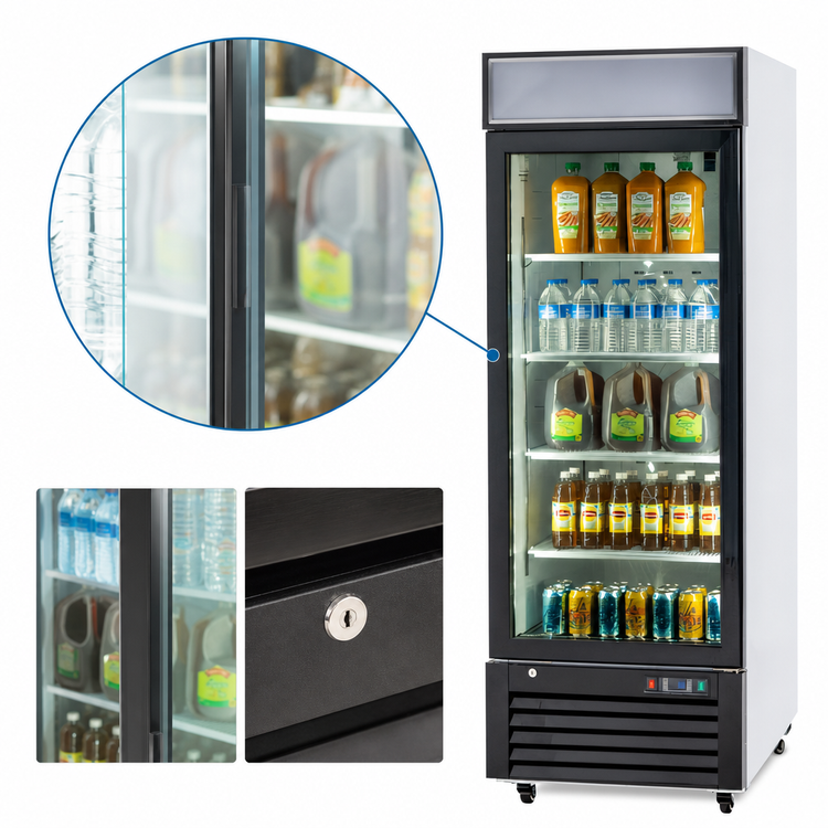 Product image #3 for Migali Competitor Series C-23RM-HC 23 Cu. Ft. One-Section Reach-In Glass Door Refrigerator Merchandiser