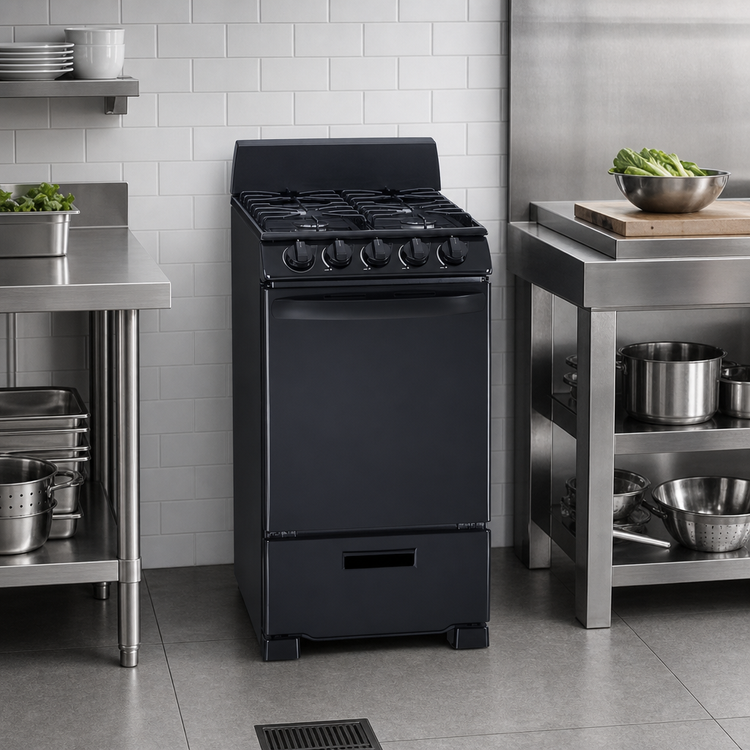 Product image #4 for Summit Commercial 20-Inch Freestanding Compact Gas Range with 2.3 Cu. Ft. Oven and Broiler Compartment