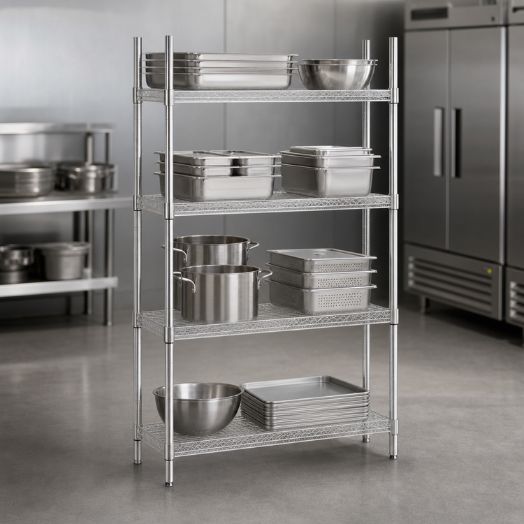 Product image #3 for Advance Tabco Special Value Series Heavy Duty Chrome Plated Wire Shelf, 36"W x 18"D
