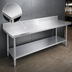 Thumbnail image #3 for Duke 108-Inch x 24-Inch Stainless Steel Underbar Work Table with 5-Inch Riser and Galvanized Undershelf