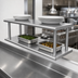 Thumbnail image #3 for Advance Tabco Double-Tier Pass-Thru Wall Shelf, 60 x 18 Inches, 18/430 Stainless Steel