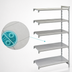 Thumbnail image #4 for Cambro Camshelving Premium 21-Inch Deep 72-Inch Wide 84-Inch High 5-Shelf Solid Add-On Polymer Shelving Unit