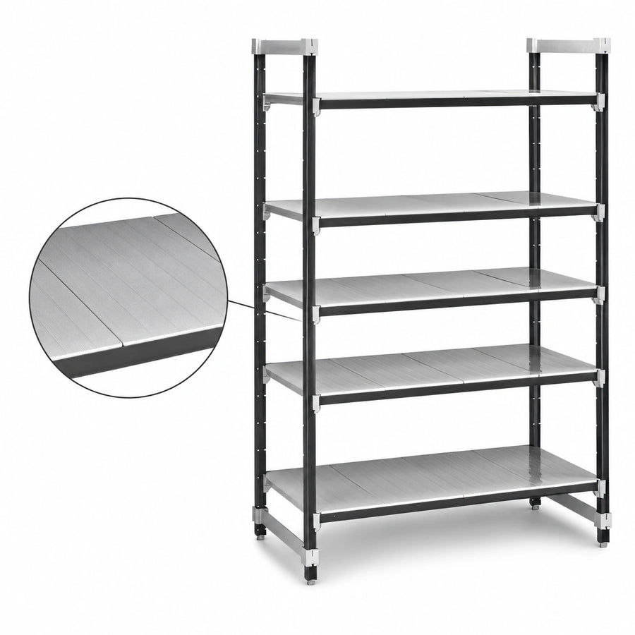 Five Solid Shelf Plates