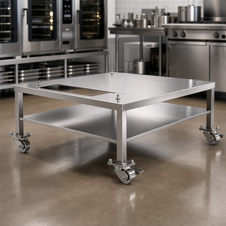 Product image #2 for Alto-Shaam Stainless Steel Oven Stand with Casters, 42 x 39-3/4 x 17-1/2 Inches
