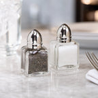 Thumbnail image #3 for American Metalcraft SP125 Petite Single Salt/Pepper Shaker, Paneled Glass, Stainless Steel Top, 1/2 oz., 2 in. Case of 432