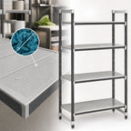 Thumbnail image #3 for Cambro Camshelving® Elements EXU213072S4480 4-Tier Solid Polymer Shelving Unit, Stationary Starter, 30"W x 21"D x 72"H, Gray