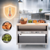 Thumbnail image #3 for Dinex ServeXpress DXPDME4OS 4-Well Electric Hot Food Table with Open Base, 58 Inches Long