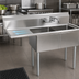 Thumbnail image #3 for BK Resources 18-Gauge Two Compartment Stainless Steel Sink with Left Drainboard, 18 x 18 x 12 Inch Bowls