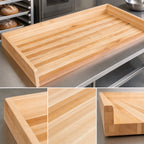 Thumbnail image #3 for John Boos SB013-O-X 96 x 30-Inch Laminated Maple Edge-Grain Work Table Top with 4-Inch Coved Backsplash