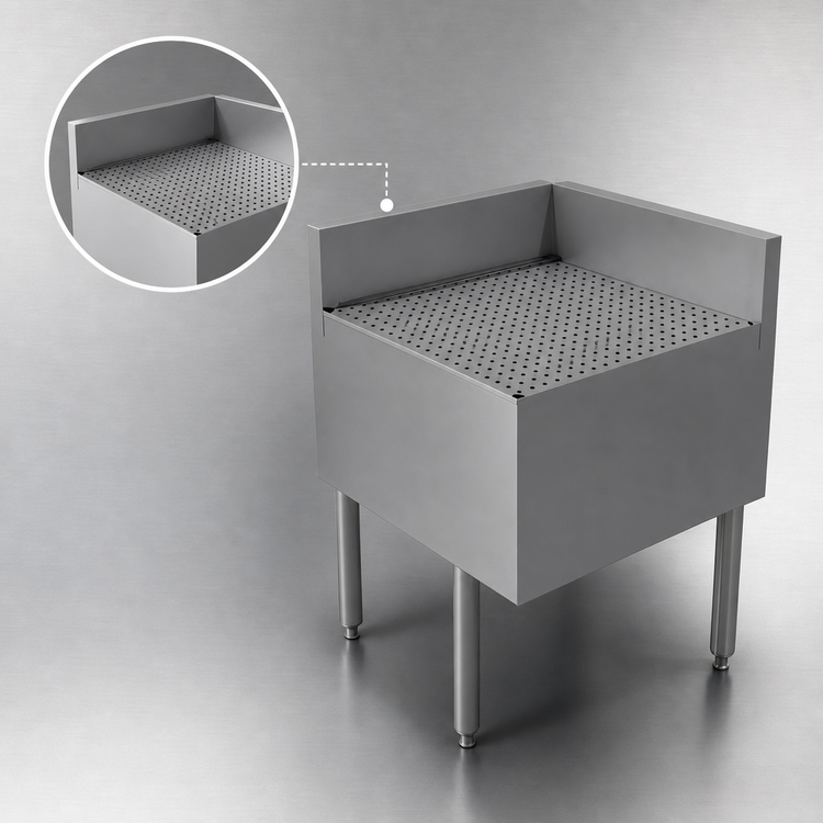 Product image #3 for Advance Tabco Left Side Corner Splash for SLD-2 Drainboards