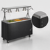 Thumbnail image #3 for Vollrath 2-Series Affordable Portable 3-Pan Non-Refrigerated Cold Food Station with Lights, Buffet-Style Acrylic Breath Guard, Open Storage Base, Granite Finish, 46-Inch