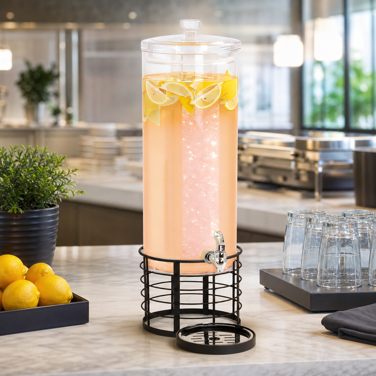 Product image #3 for Cal-Mil Madison Single 3-Gallon Acrylic Beverage Dispenser with Drip Tray