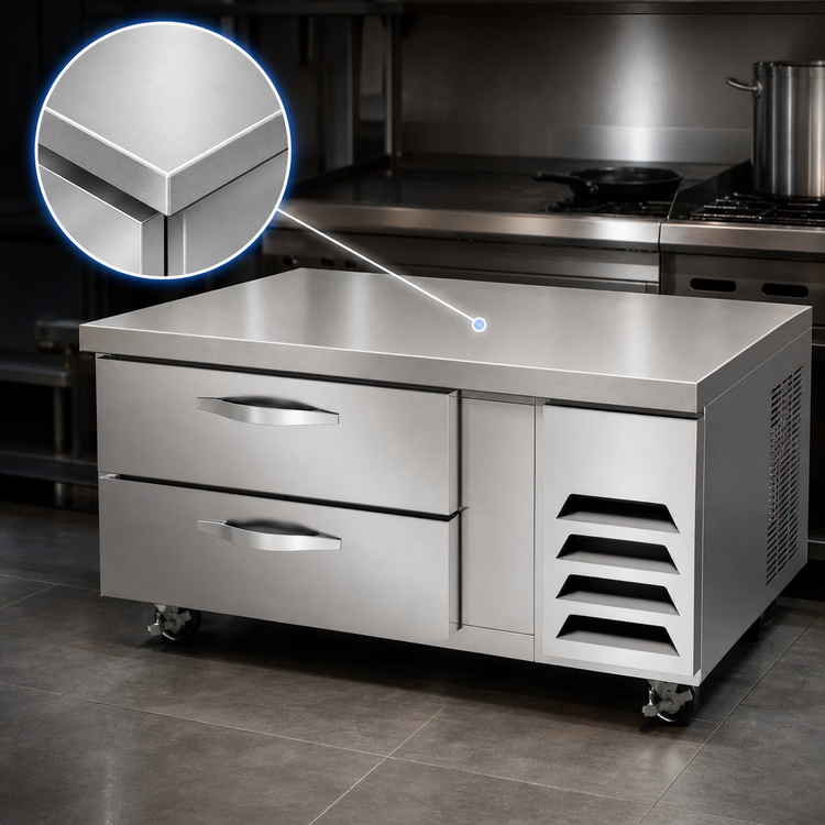 Product image #4 for Beverage-Air One-Section Two-Drawer Worktop Cook Stand Refrigerator